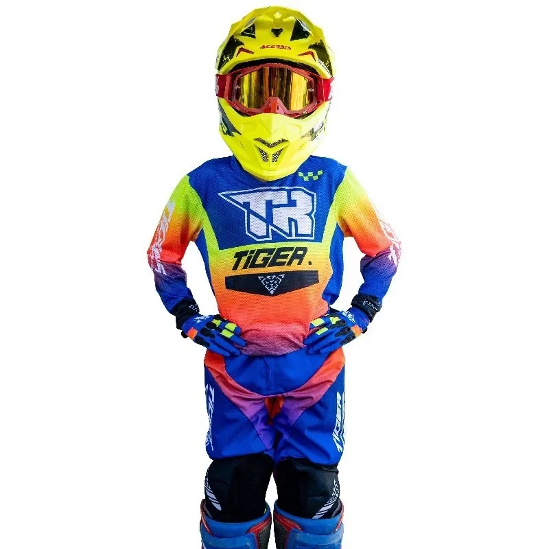 TR Professional Children's Cross-country Suit CE Standard Children's Off Road Suits Breathable and Wear-resistant Racing Suit