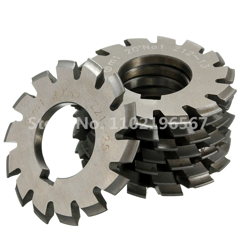 1Pc NO.1-NO.8 HSS Gear Milling Cutter Gear Cutting Tools Spur Teeth PA20 M1 M1.25 M1.5 M1.75 M2 M2.5 M3 M3.5 M4 M4.5 M5 M6 M7