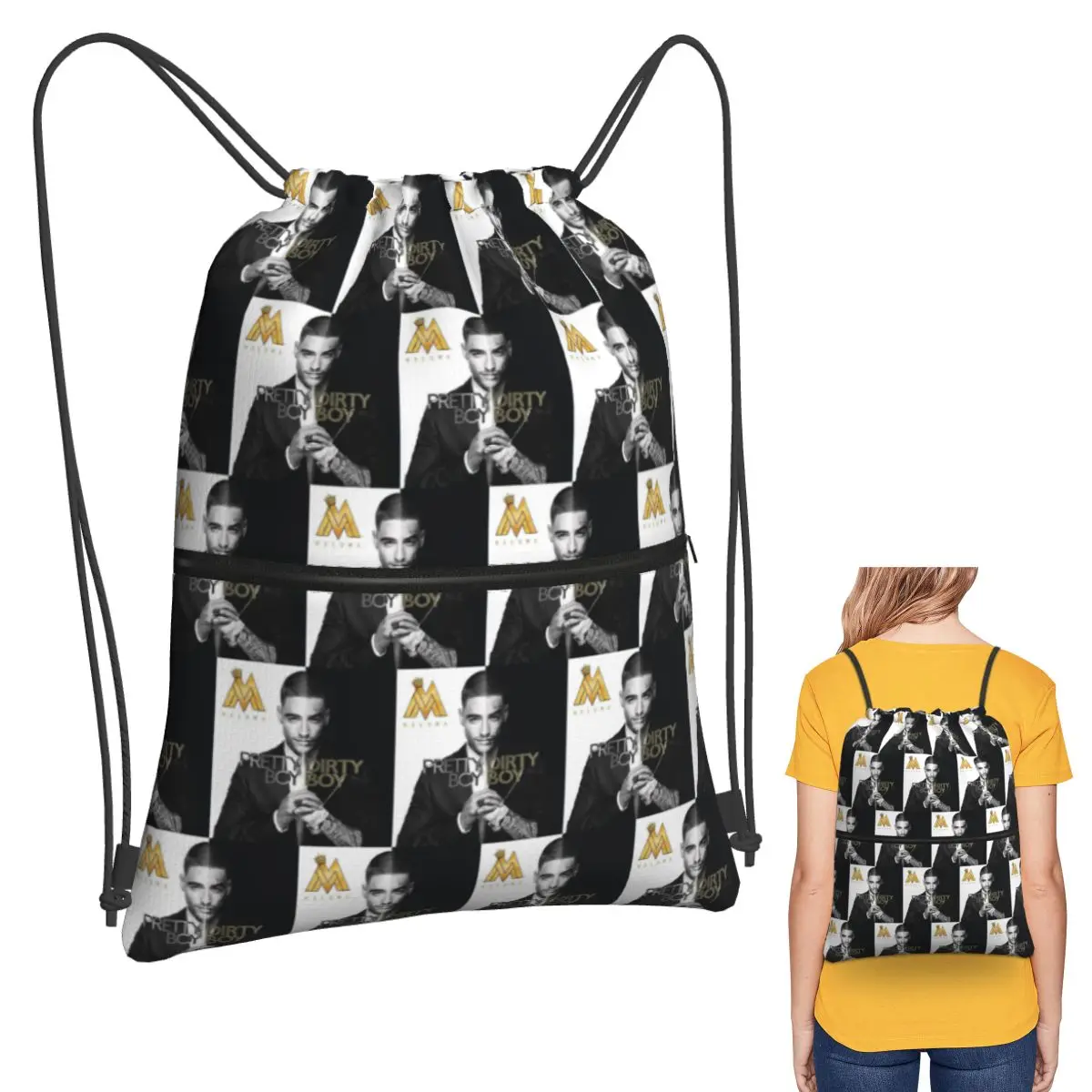 Maluma Tour 2025 Backpacks Fashion Drawstring Bags Sports Bag Book Bags for Man Woman Students