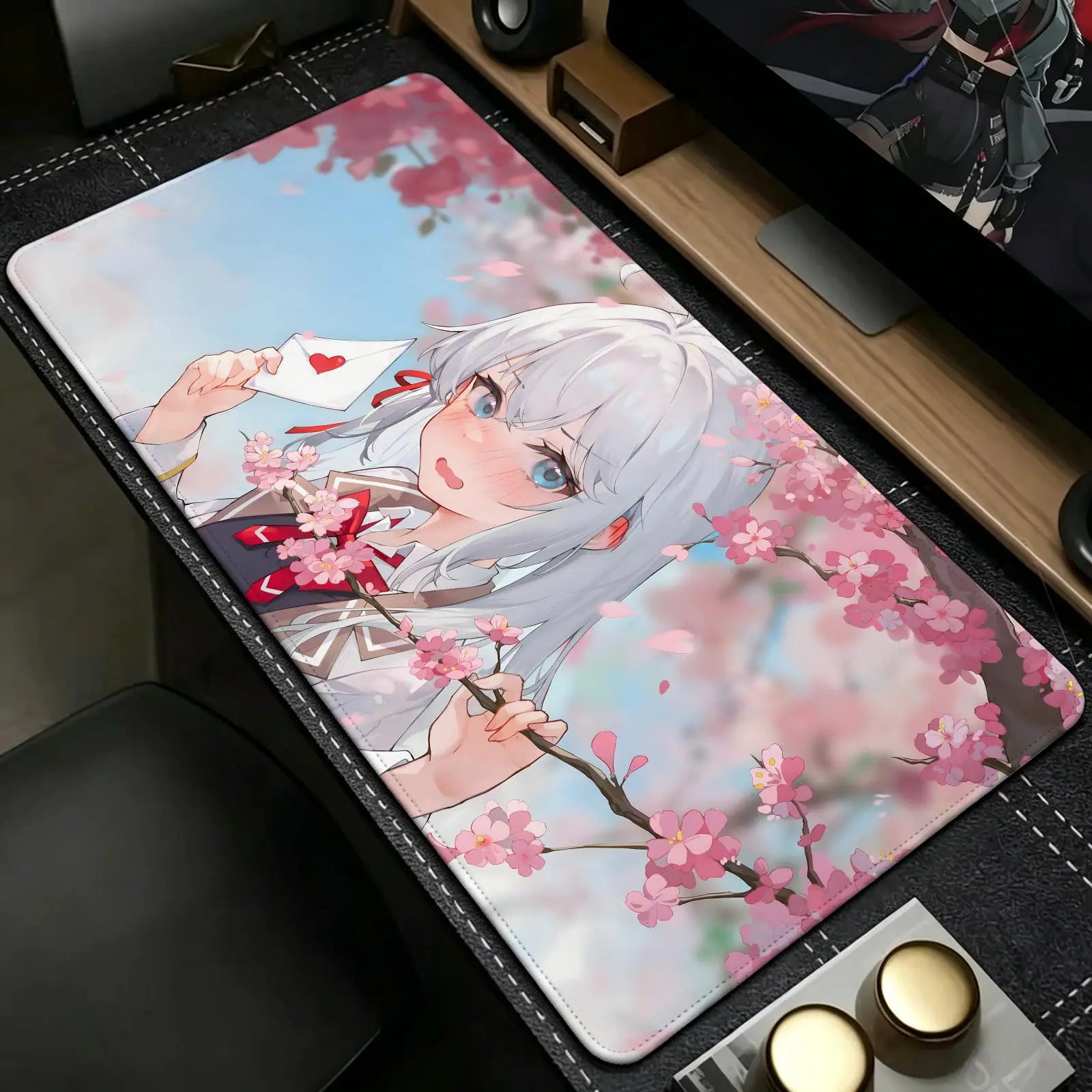 Esports gaming mouse pad,stitched edge computer desk mat,anime style desktop mouse Alya Sometimes Hides Her Feelings in Russian