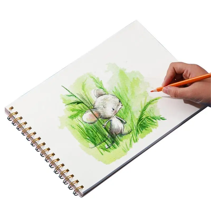 Cuaderno de bocetos profesional A4 engrosado pintado a mano, dibujo de Graffiti, cuaderno de bobina en blanco para arte, suministros escolares para estudiantes