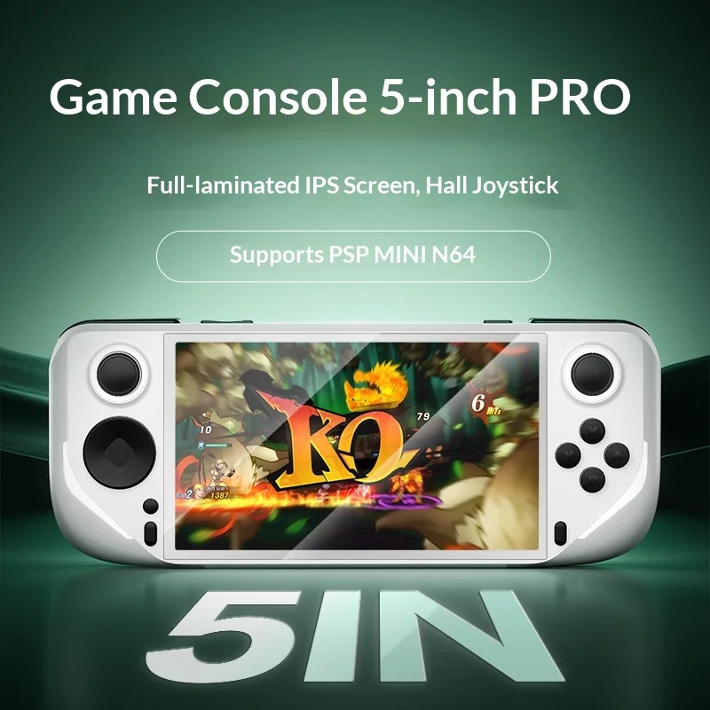 

E6 Handheld Game Console Rk3326 Processor 1Gb Ram 8Gb Rom 5 Inch Hd Screen 5000Mah Large Battery Portable Retro Gaming For Adult