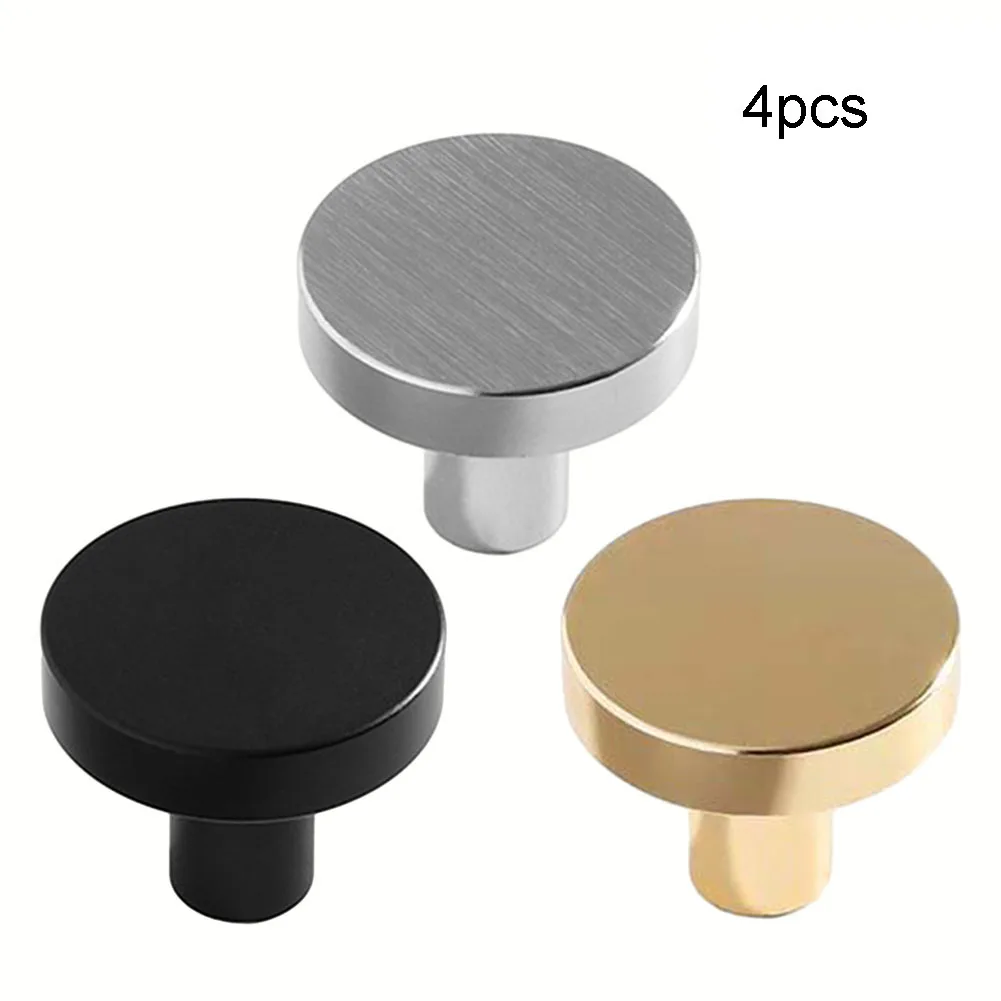 AaRound Cabinet Pulls DrawerHandleSIngle Hole Metal Handle Cabinet Drawer Knobs Kitchen Cupboard Door Furniture Hardware
