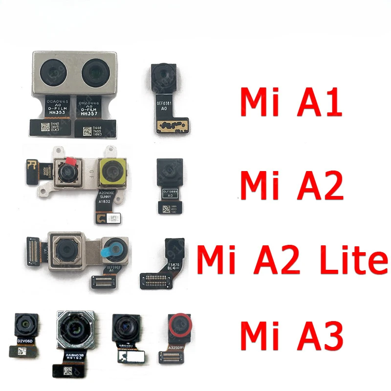 Front Rear Back Camera For Xiaomi Mi A1 5X A2 Lite 6X A3 Main Facing Frontal Camera Module Flex Replacement Spare Parts