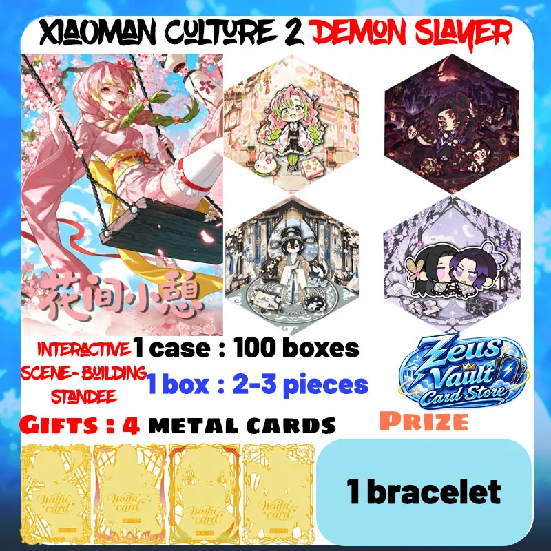 Wholesale 2026 Newest XiaoMan Culture 2 Demon Slayer Interactive Scene-Building Stande Nezuko Mitsuri Trendy Toy Birthday Gifts
