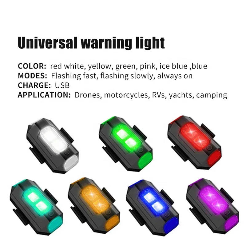 Lemombo USB LED Mini Signal Flashing Decorative Drone Strobe Light RGB for Aircraft Motorcycles & Airplanes with 1 Year Warranty