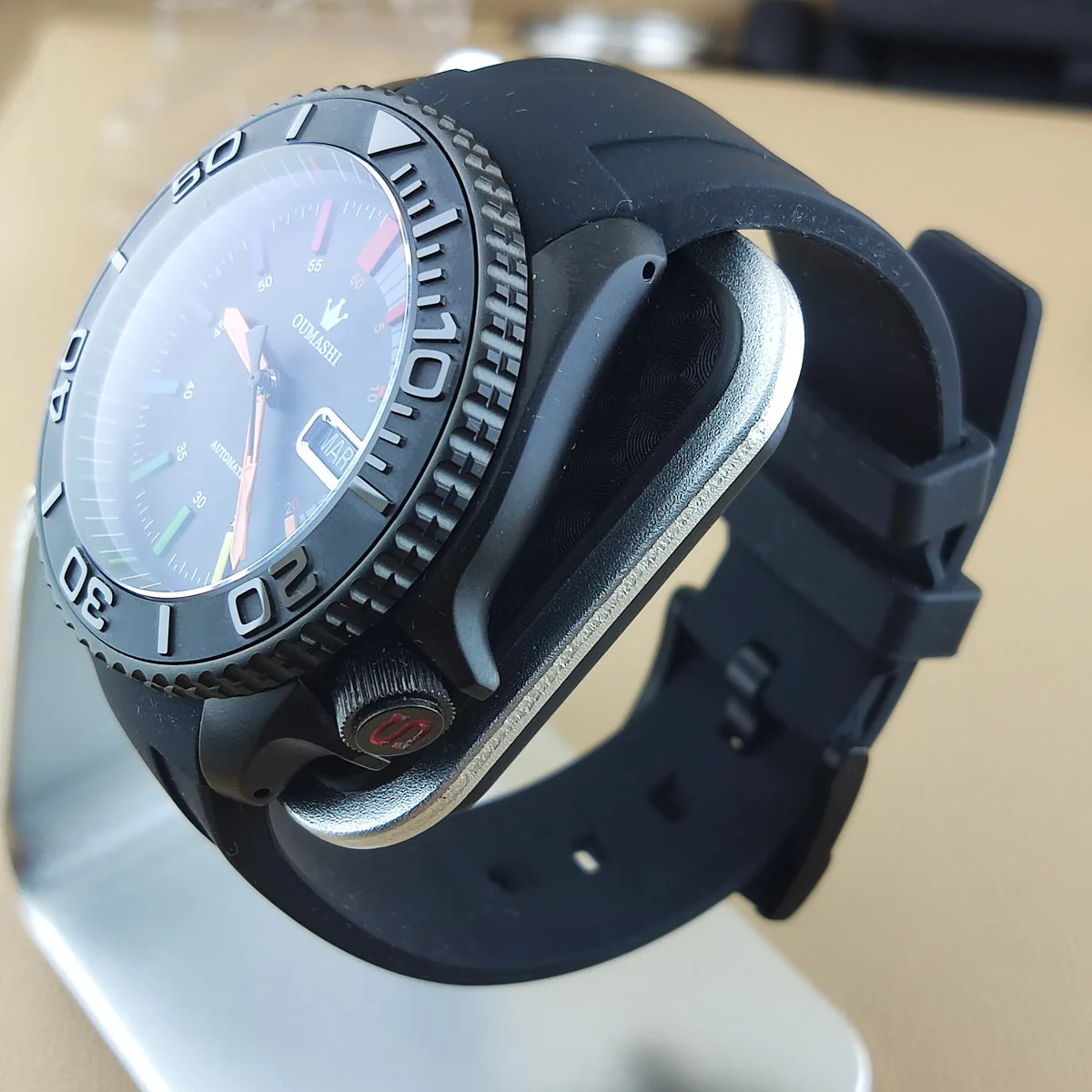 Reloj de pulsera mecánico de lujo para hombre, cronógrafo de acero inoxidable de la mejor marca, caja 007, nh35, movimiento de cristal de zafiro, nuevo