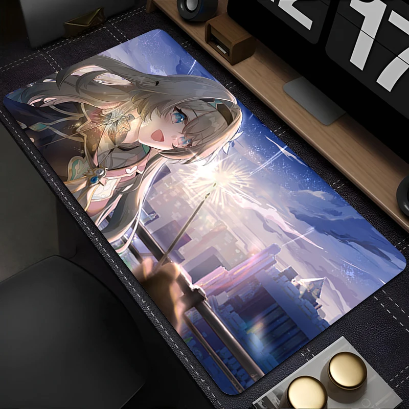 

Mousepad Anime Mouse Pad Gaming Accessories Large MousePads H-honkai Star Rail Firefly Office Keyboard Desk Mat PC Extended pad