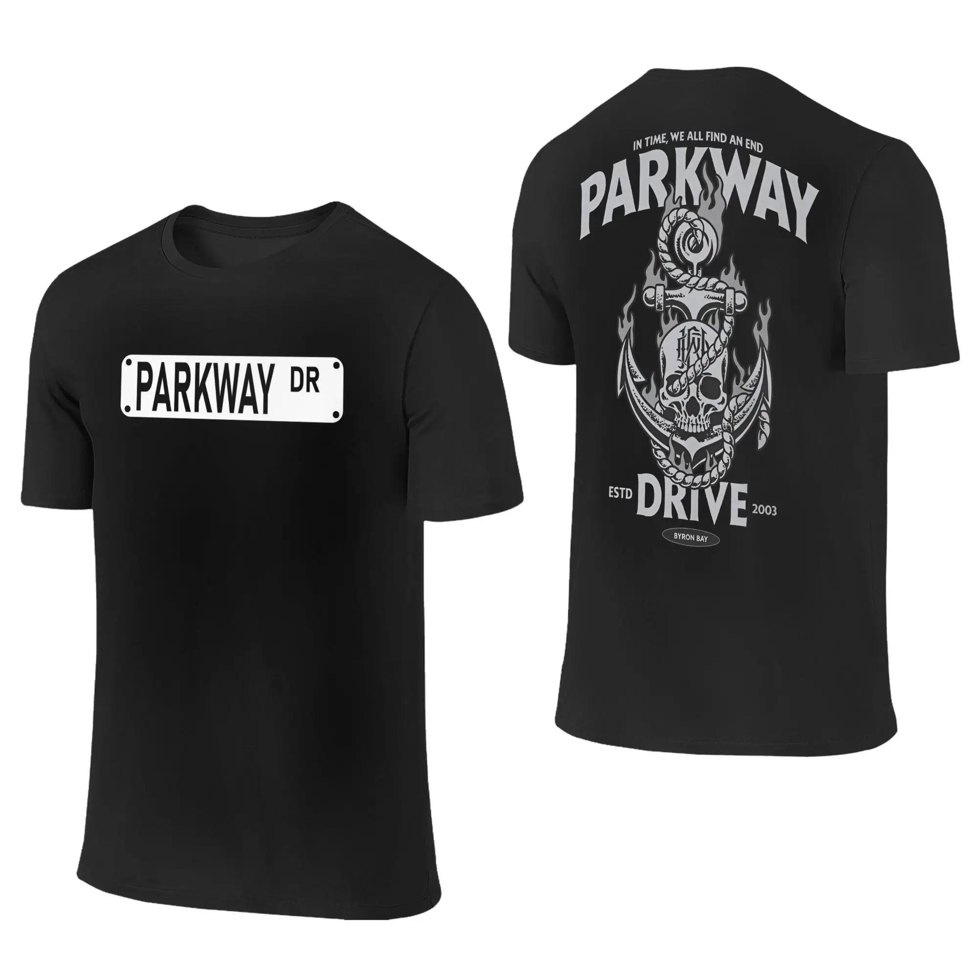 

Футболка Parkway Drive Band 2025, футболки в стиле Харадзюку, забавные топы с короткими рукавами Y2K, пляжная футболка, хлопковая одежда с круглым вырезом, свободные летние топы