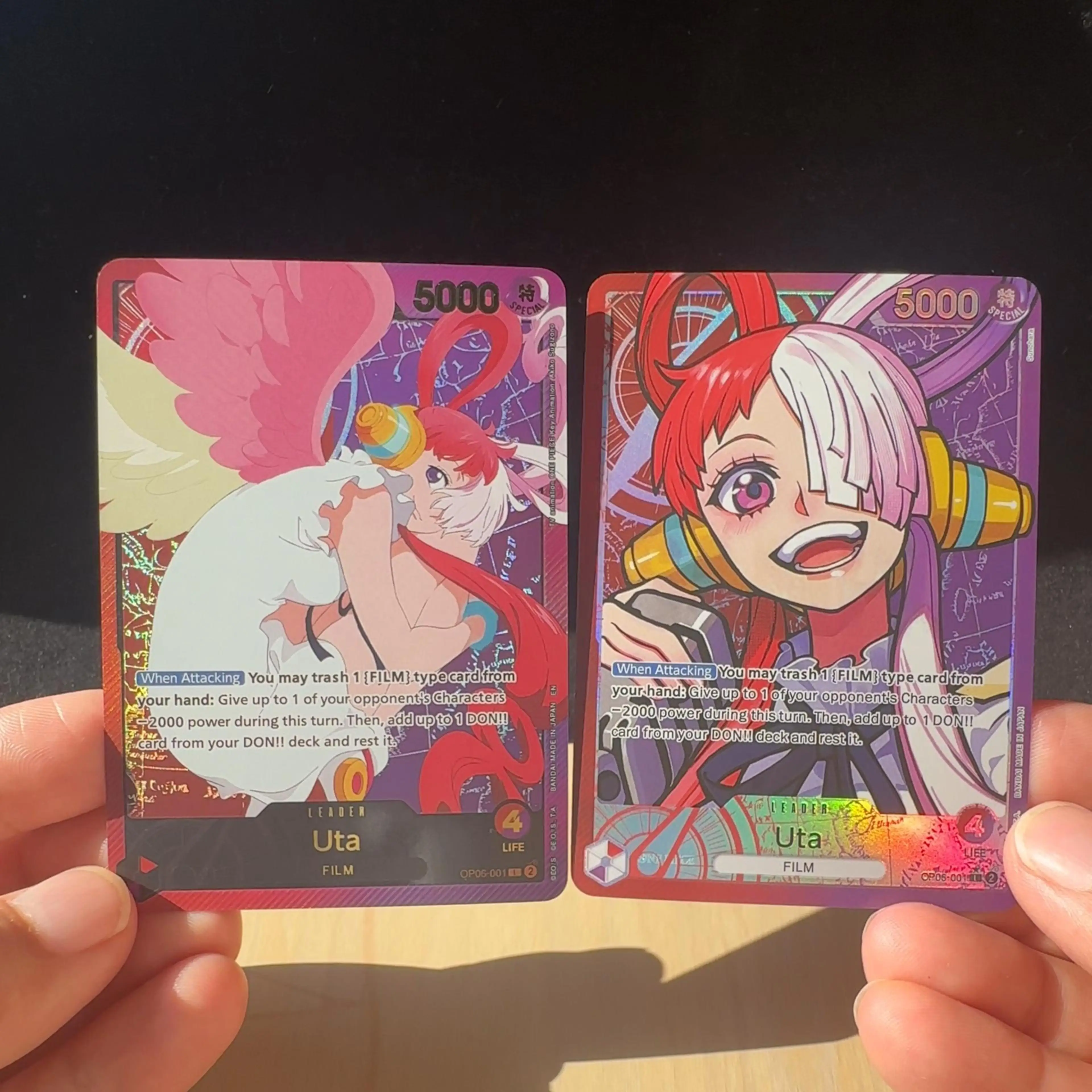 One Piece TCG Uta Proxy Bundle OP06-001 - FILM Red Leader Special Alt Art Holo Foil OPCG Proxy Trading Cards for Anime Game