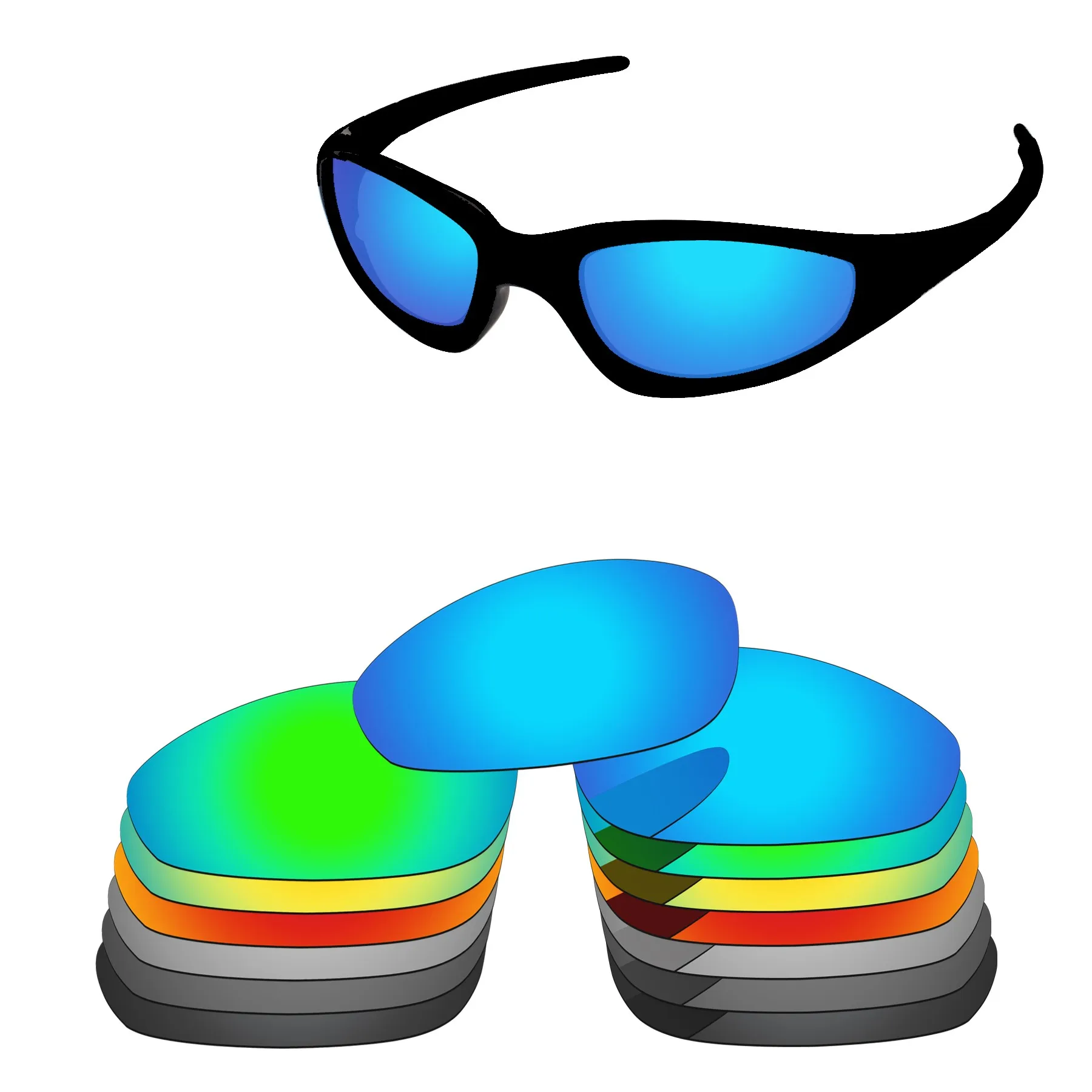 

Bsymbo поляризованные Сменные линзы для-Oakley прямой куртки 1999 солнцезащитные очки 100% защита от Уфа и уфв-несколько вариантов