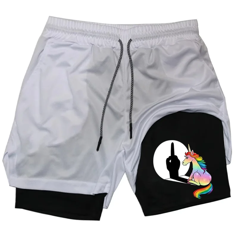 Sportswear Men's 2-in-1 Athletic Shorts Quick-Dry Fashion Breathable Drawstring Comfortable Waist Gym Training Multi-functional