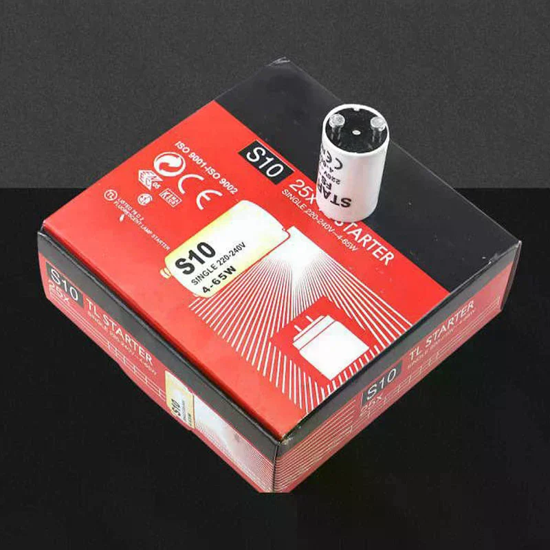 

5Pcs/set Single 220V-250V 4-80W Fluorescent Lamp Starter FS-U S2 TL Starter Tube Fuse Starters CE Rohs