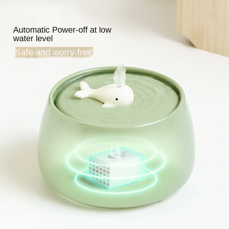 Cat Ceramic Automatic Circulating Filter Water Dispenser Pet Supplies Flow Mute Cat Bowl Live Water Feeder Pet Supplies