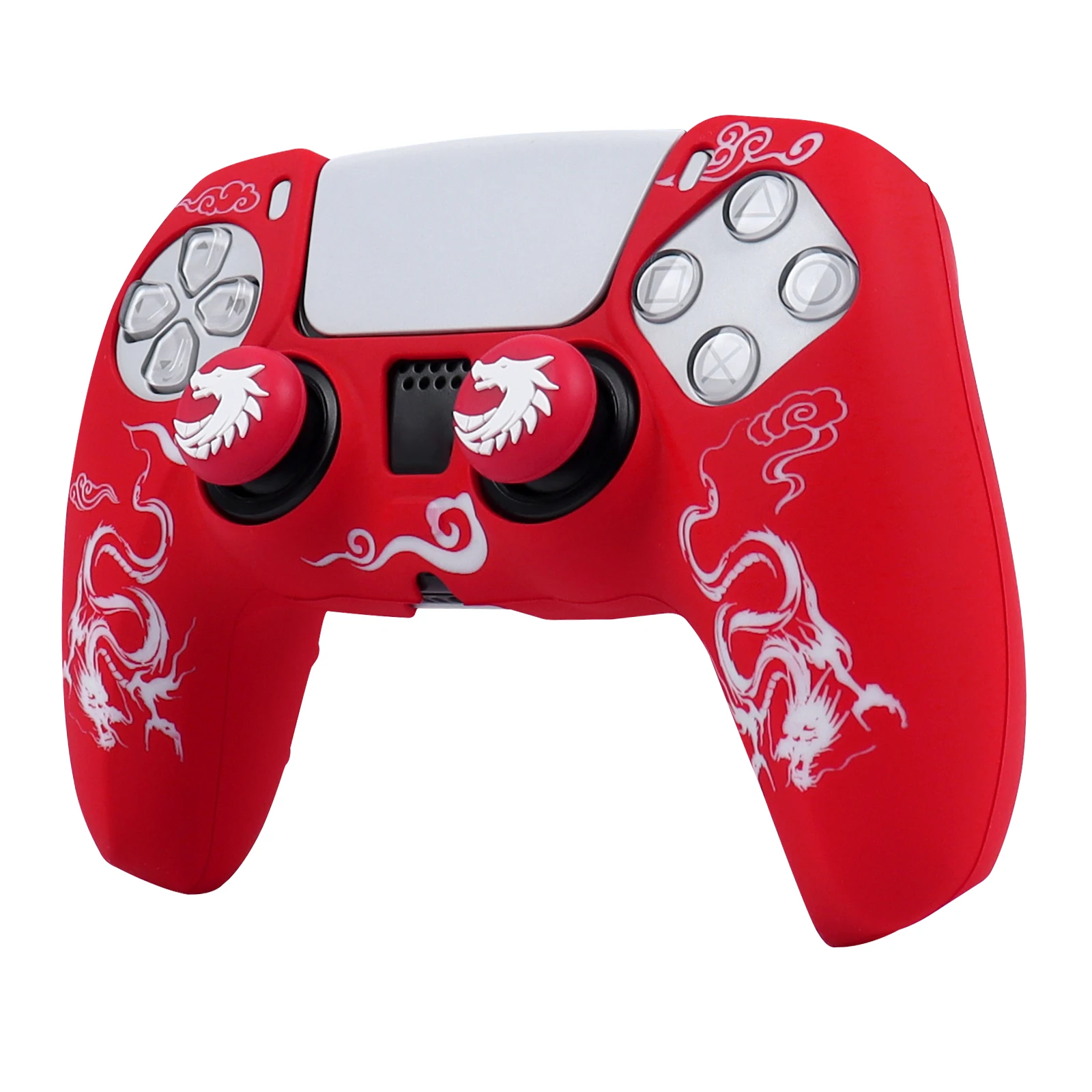 Laser Carving Soft Silicone Cover For PS5 Controller Skin Case Gamepad Joystick Accessories