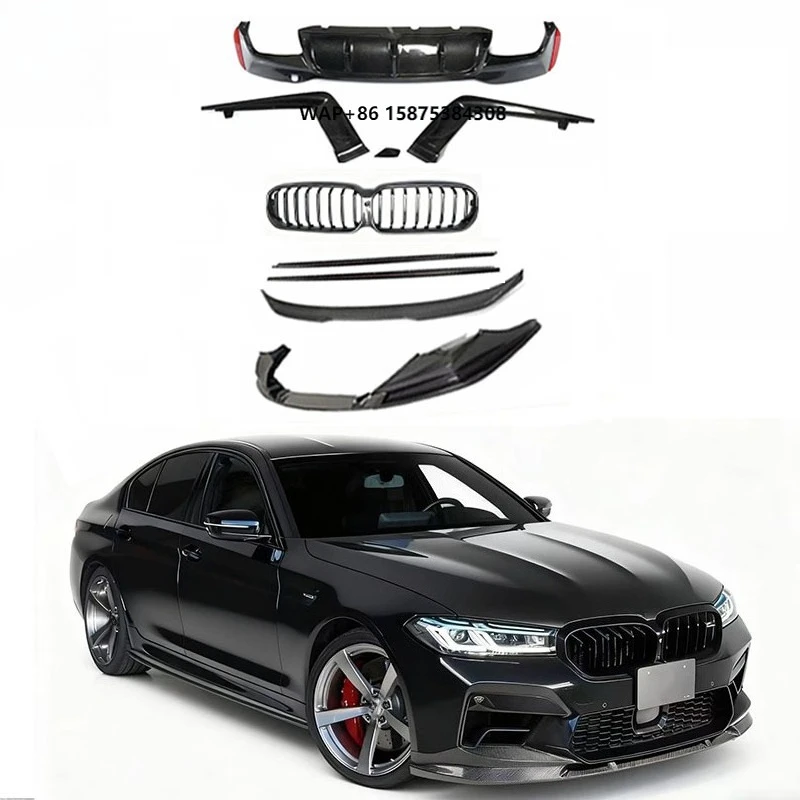 

3D Style Body Kit 2017-20 for G30 F90 M5 LCI Upgrade to 3D Style Carbon Fiber Car Bumpers Front Lip Body Kit