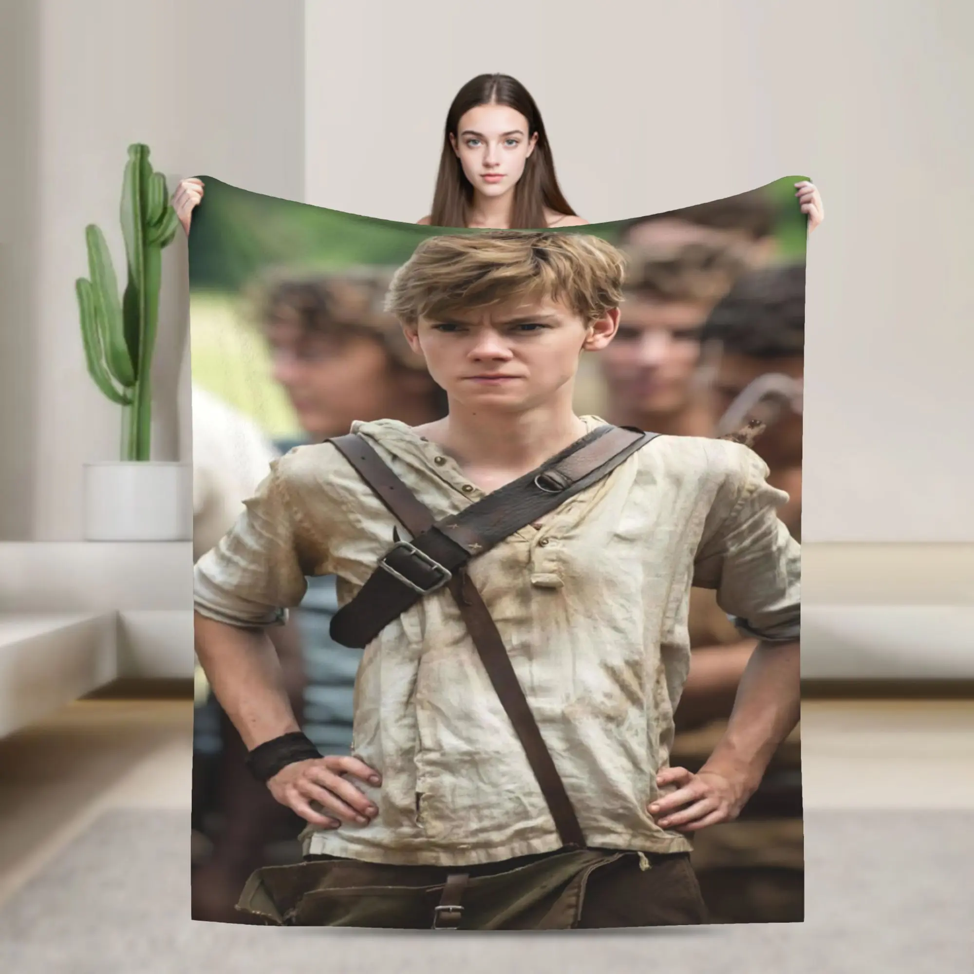 Comfortable Thomas Brodie-Sangster Blanket Merch Sofa Decorative  Throw Blanket Soft Coral Fleece Plush for Office