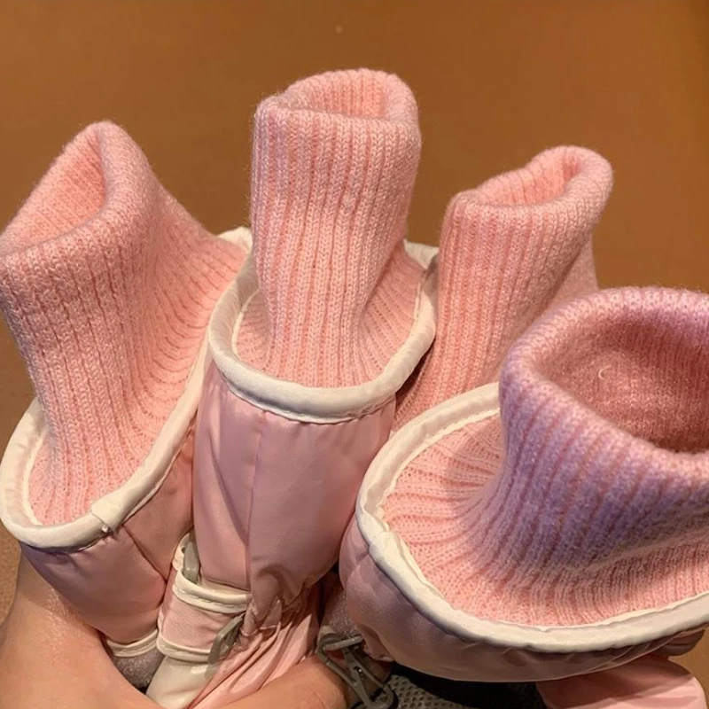 قفازات تزلج للفتيات كارتون هالو كيتي، قفازات ركوب الدراجات المحمولة المقاومة للبرد والماء، هدية عيد ميلاد دافئة ومريحة #4