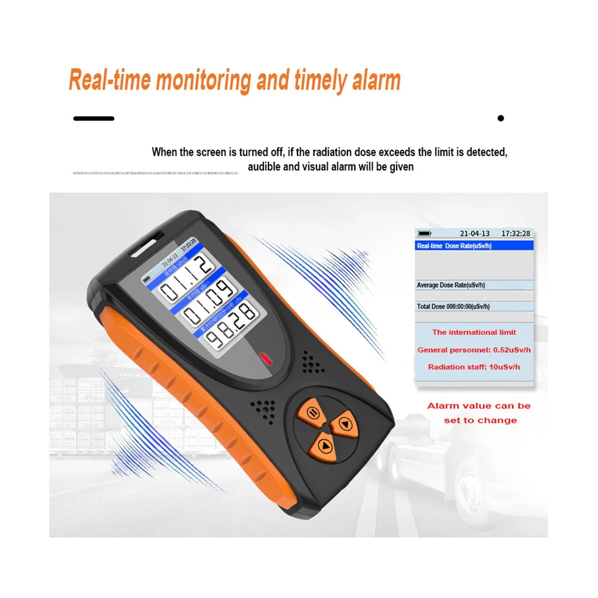 Nuclear Radiation Detector Marble Radiation Personal Dosage Mining Stone Xy Ray Multifunction Meter Alarm