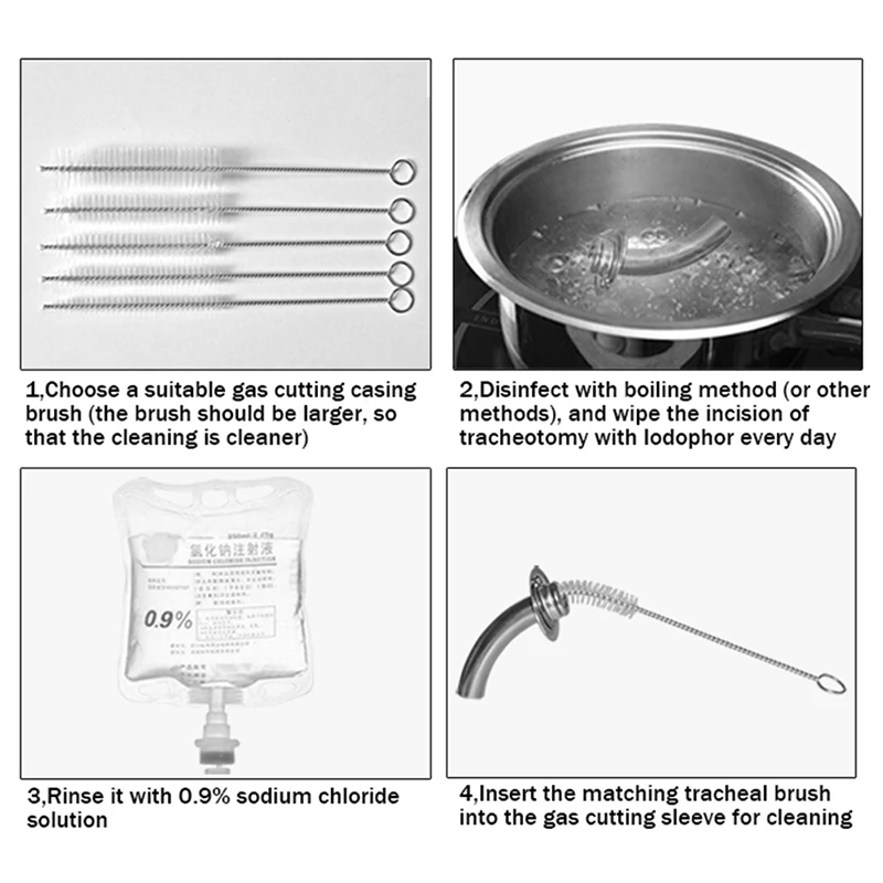 Hot sale 1Pcs Multiple Size Medical Tracheal Tracheostomy Cannula Brushes Trach Tube Cleaner Brush