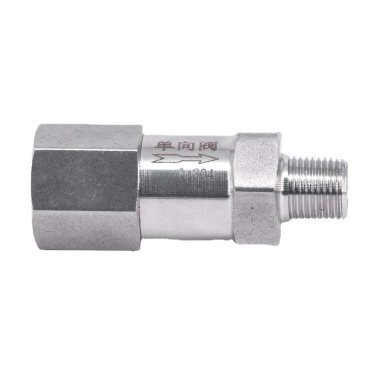 1/8" 1/4" 3/8" 1/2" 3/4" 1" BSP NPT Weiblich Männlich Einweg-Rückschlagventil Rückschlagventil Inline 304 Edelstahl Wasser Gas Dampf Öl – Detail 2