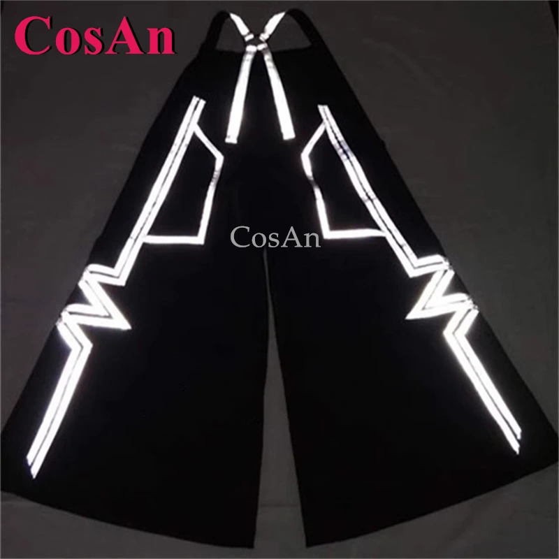 CosAn مزدوجة عبر أنماط شبح الرقص السراويل ملبورن شافل فات السراويل جرس قيعان مشرق تأثير عاكس بنطلون جديد