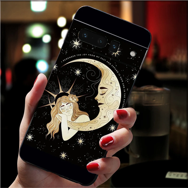 

Phone Case for Google Pixel 10 9 Pro XL 9A 8 7 6 Pro Pixel 8A 7A 6A Pixel 8 7 6 5 Witches Moon Tarot Goddess
