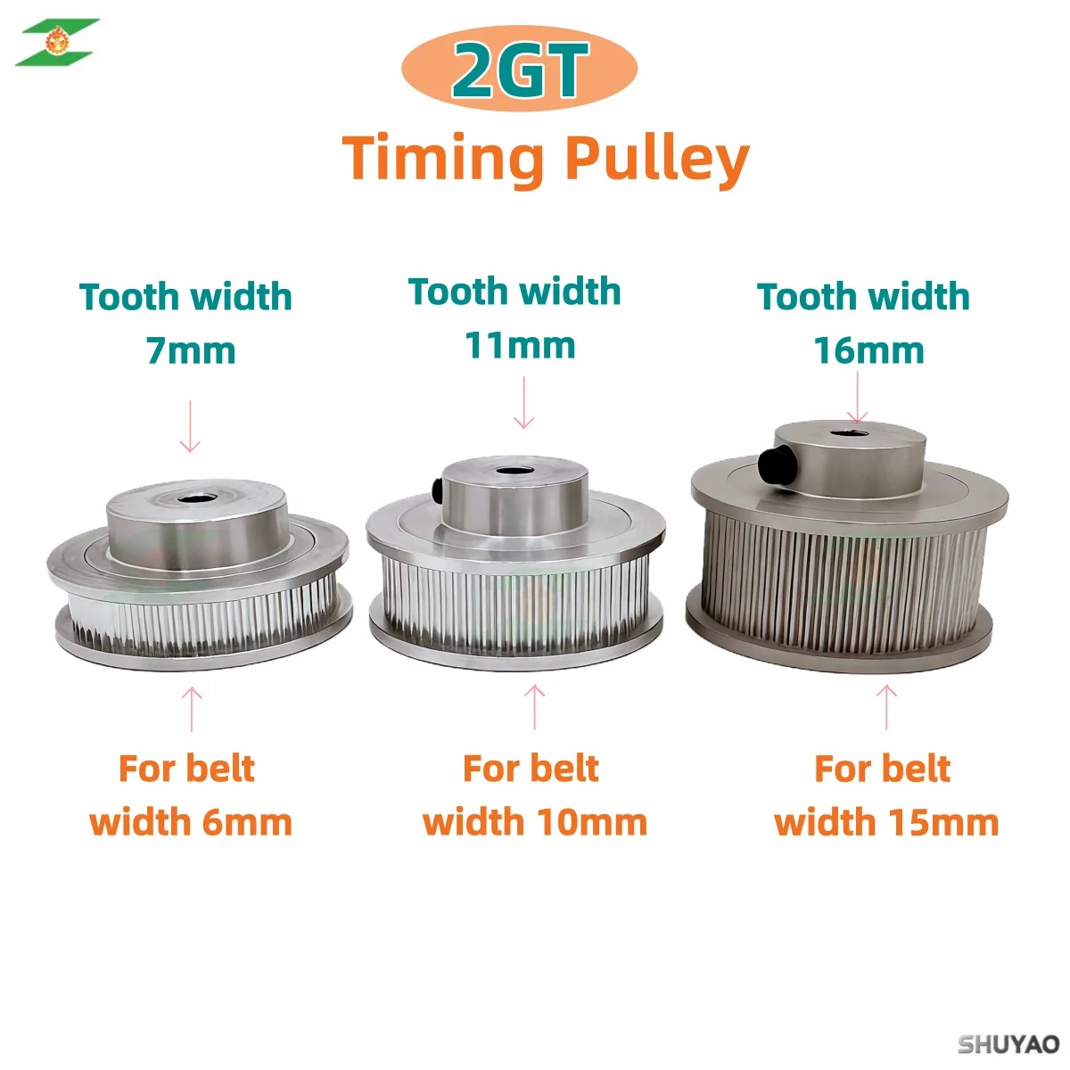 2GT BF Type Timing Pulley G2M 60 Teeth Bore 4/5/6/6.35/8/10/12mm GT2 Synchronous Wheel For Belt Width 6/10mm 3D Printer Parts