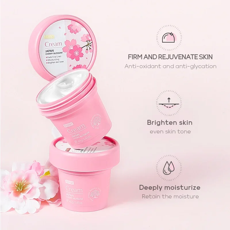 Japan Sakura Gesichtscreme Whitening Anti Aging Shrink Pores Cosmetics Moisturizing Cherry Blossom Essence Facial Lotion Emulsions