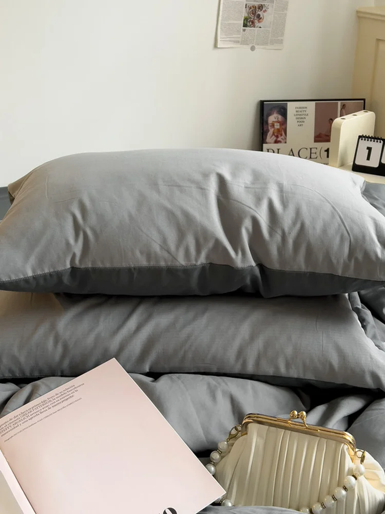New 2026 Class a Washed Cotton Pillowcase Single Piece Adult Home Whole Head Cover 48cmx74cm Soft Comfortable Universal Use