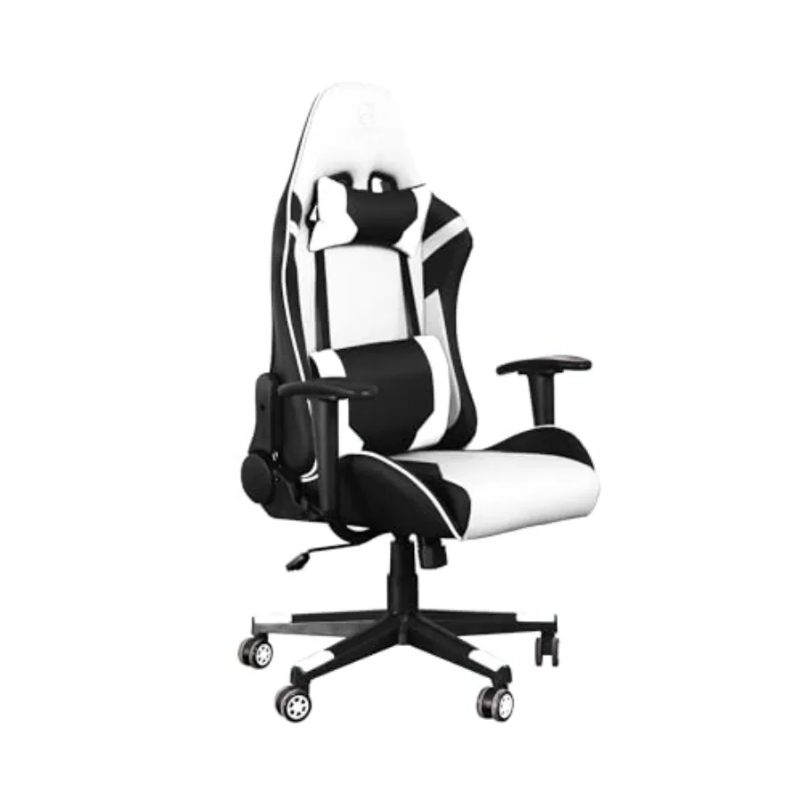 Gaming Chair, Video Game Chair with Massage Lumbar Support, Ergonomic Computer Chair Height Adjustable with Swivel Seat and Hea