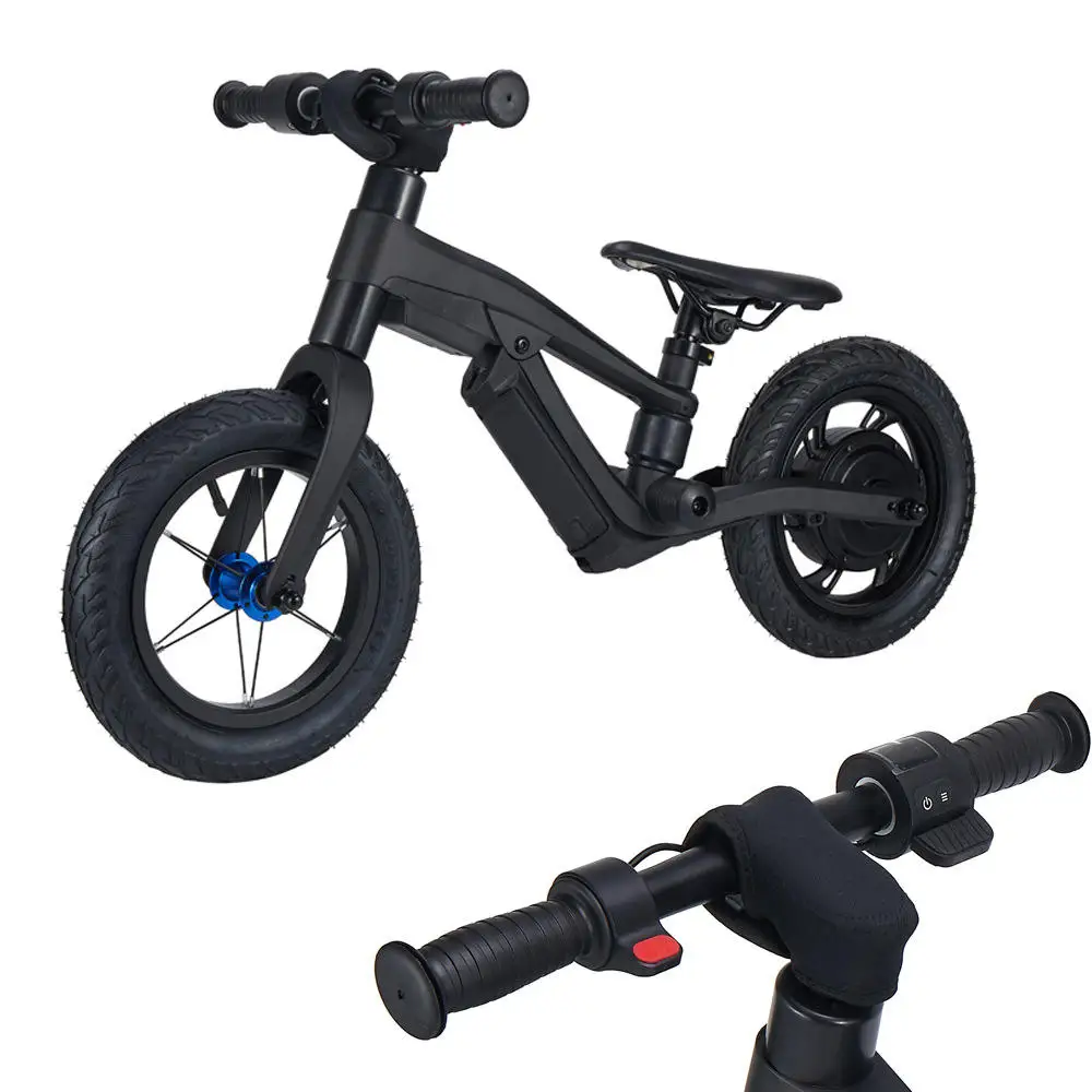 JIT-bicicleta eléctrica de la suciedad de 12 pulgadas, bicicleta de equilibrio de una sola velocidad para niños, juguete alimentado por batería de litio para montar
