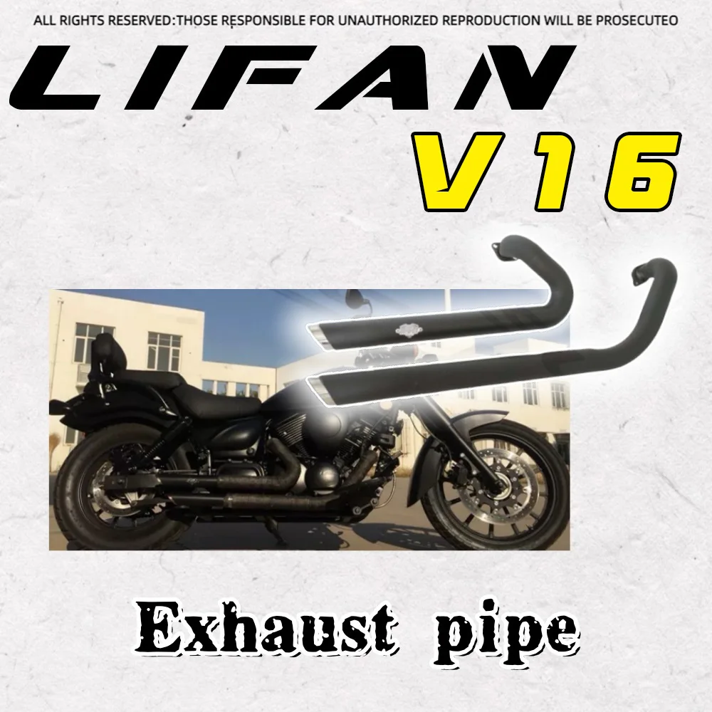 

For Lifan V16 Custom Retro VH Exhaust Pipe with Muffler Horse Hoof Sound
