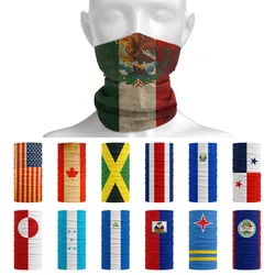 North America National Flags Bandana Women Yoga Headwear Men Motorcycling Face Cover Neck Gaiter Seamless Sun Protective Scarf