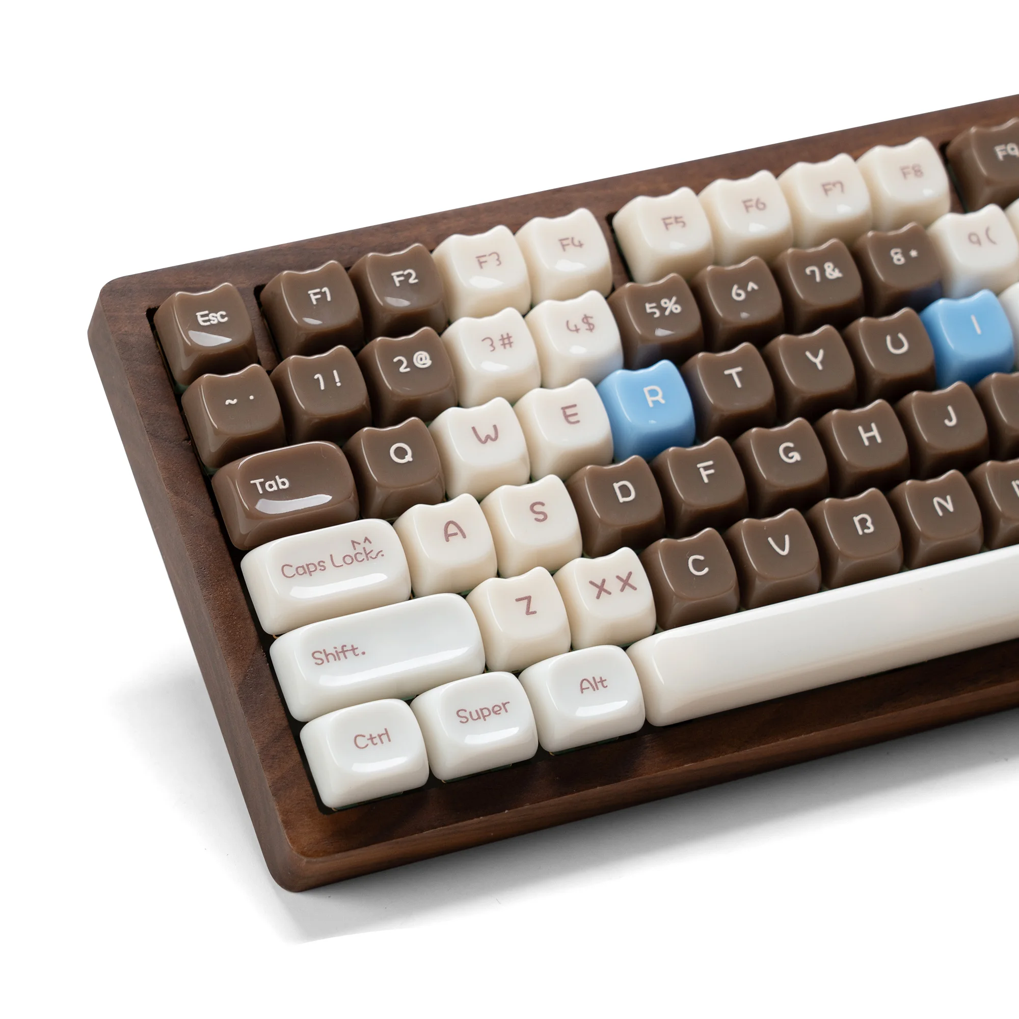 

148-клавишные колпачки для клавиш MAO с профилем коричневого кота из ПБТ, колпачки для клавиш с таможенной краской для игровой механической клавиатуры 61/87/104 Cherry MX Switch