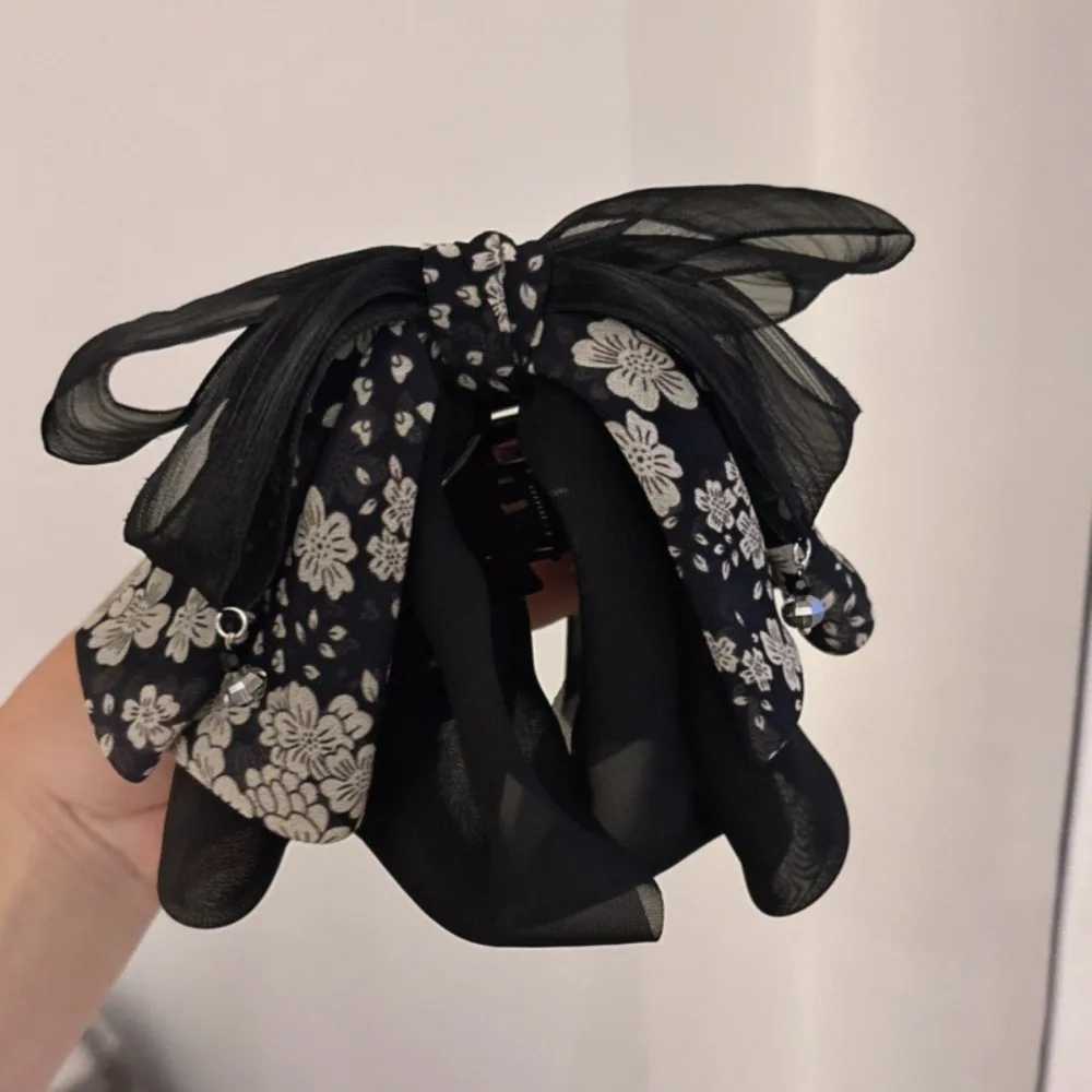 

Barrettes Grab Clip Bow Ribbon Hair Claw Floral Butterfly Chiffon Bowknot Hair Clip Ponytail Clip Headwear Flower Hairpin Girls
