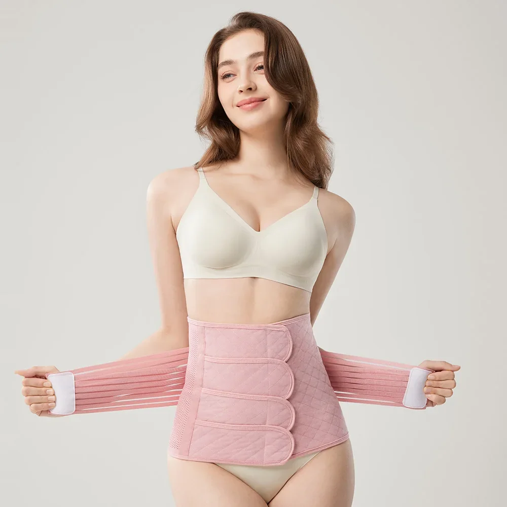 Cinturón de vendaje elástico alto para mujeres embarazadas, banda abdominal transpirable, ajuste de cintura posparto, talla grande