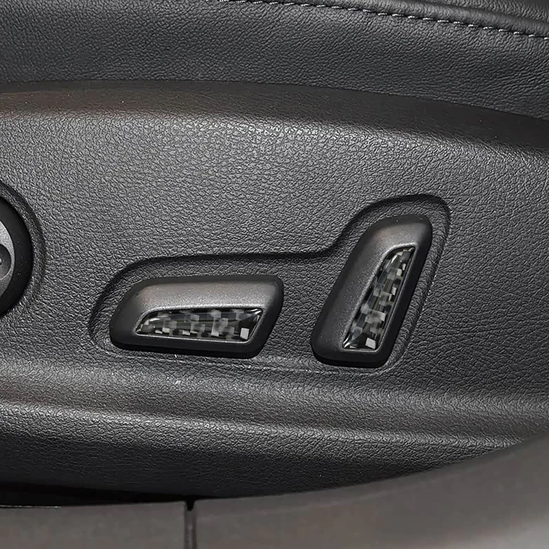 

Car Styling Seat Adjustment Buttons Decals Decoration Cover Trim For Audi A4 B9 2017-2021 Carbon Fiber