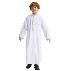 Muslim Boys Kids Saudi Robe Child Thoub Jubba Thobe Daffah Arab Dress Turkey Islam Clothing Dishdasha Abaya Thawb Middle East