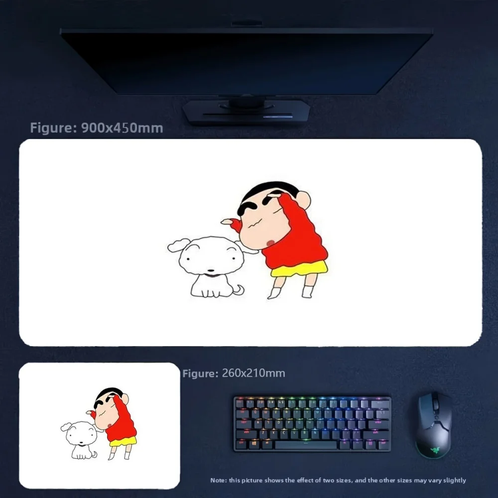 New Office Stylish Simple Premium Sense Leather Mouse Pad Animation Crayon Shin-chan Series Leather Non-slip Mouse Pad Table Mat