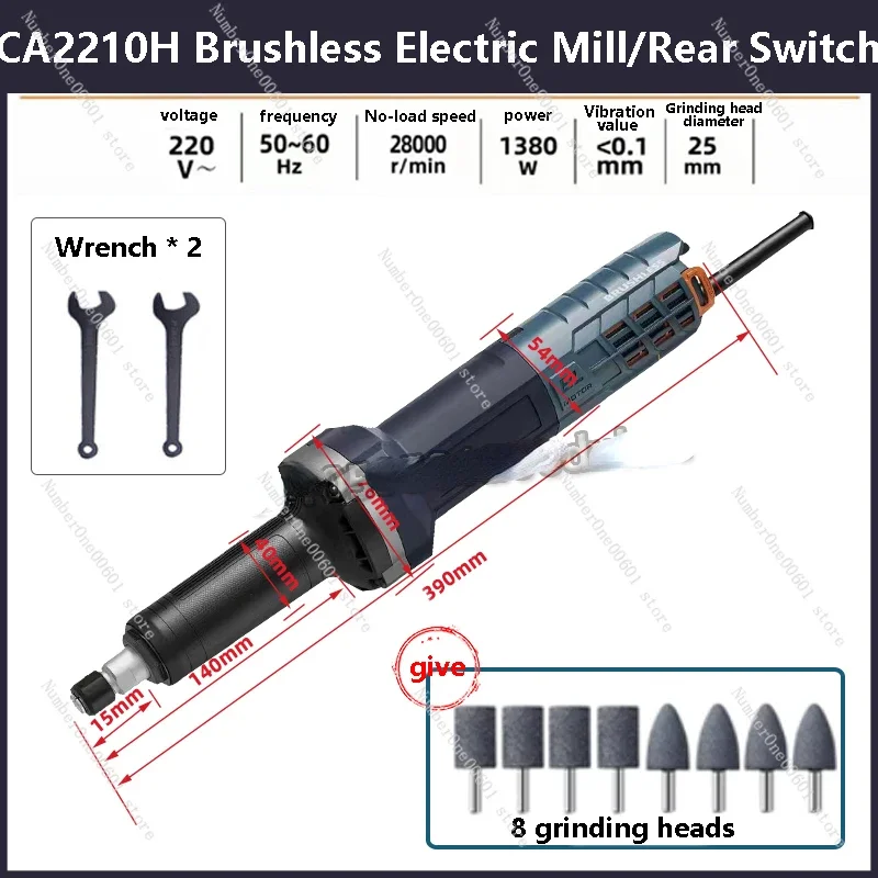 220V Handheld Brushless Electric Grinding Machine Multifunctional Grinding Machine Stone Carving And Polishing Machine