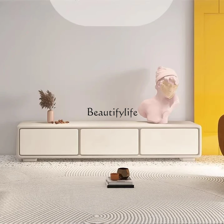 

Nordic style design TV cabinet storage simple modern paint locker living room small apartment