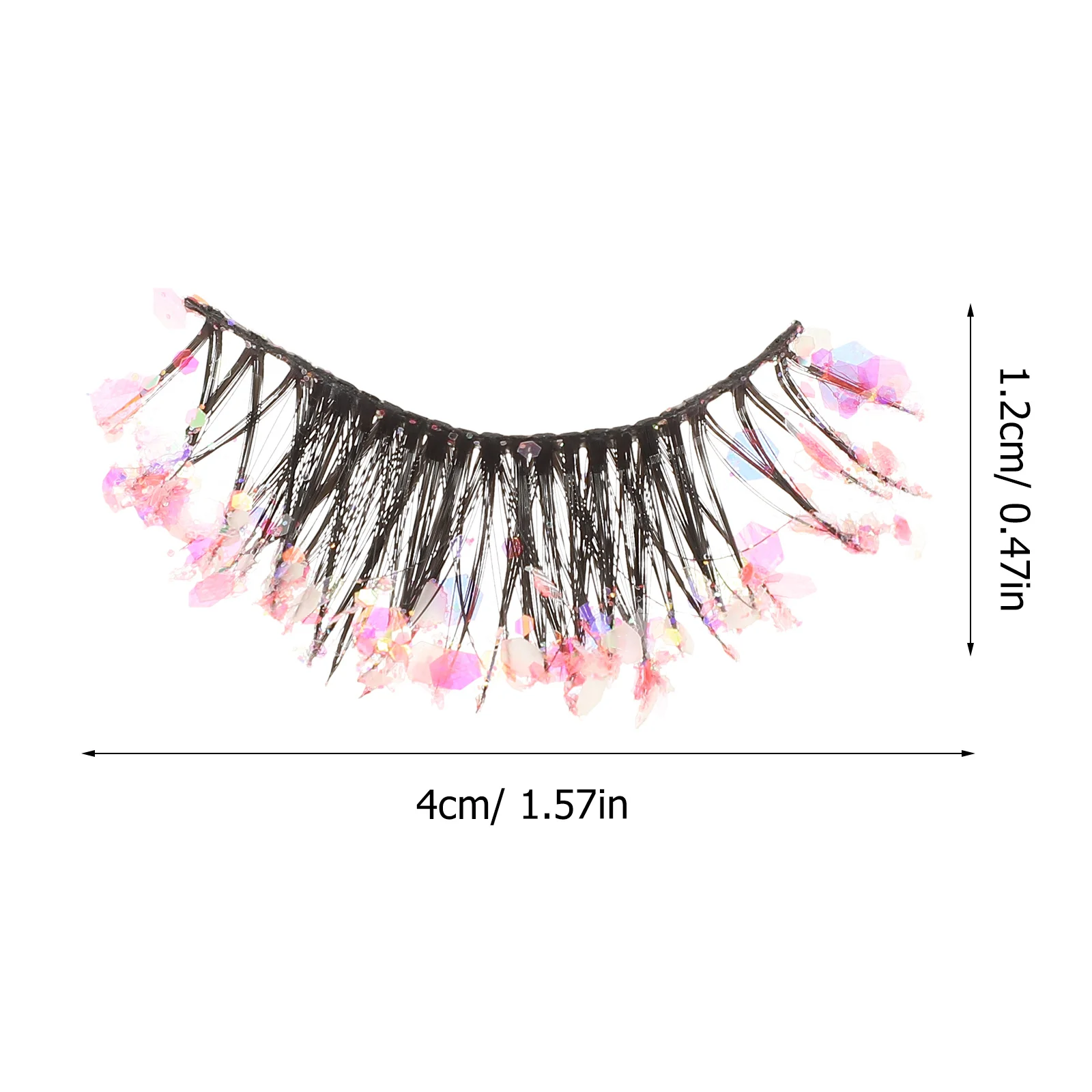 3 pares de pestañas postizas que brillan en la oscuridad, pestañas individuales ligeras con purpurina para mujeres, accesorios de maquillaje fáciles de usar para citas