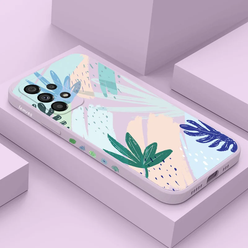 

Colorful Leaves Phone Case For Samsung Galaxy A73 A53 A33 A23 A13 A03 A72 A52 A52S A32 A22 A12 A71 A51 A31 A21S 4G 5G Cover