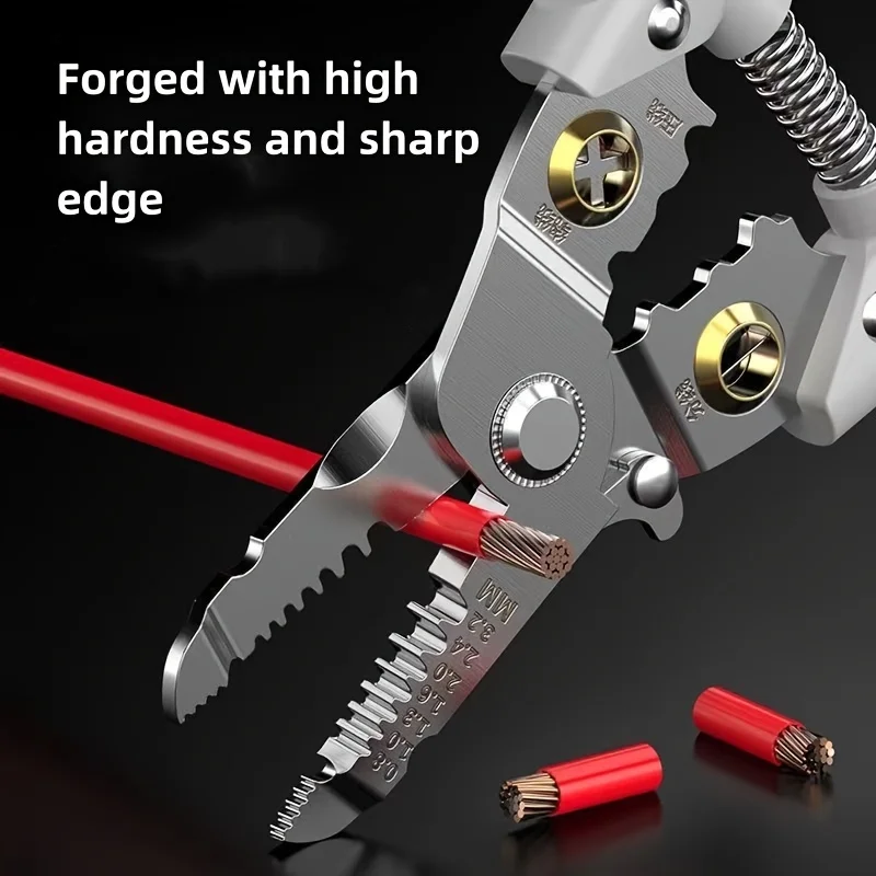 

Crimper Cable Cutter Adjustable Automatic Wire Stripper Multifunctional Stripping Crimping Pliers Terminal Hand Tool