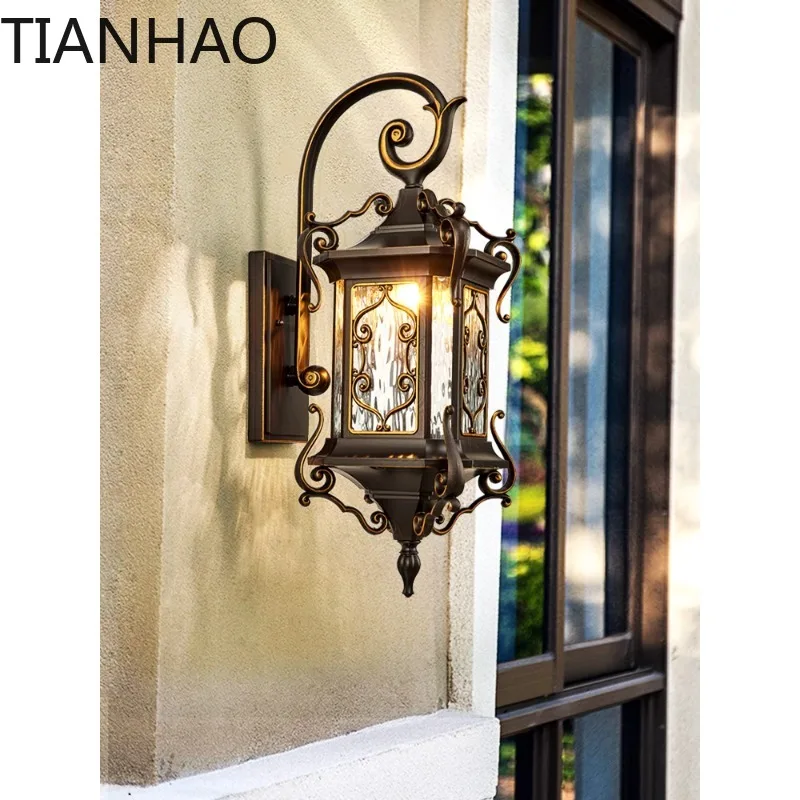 European outdoor wall lamp waterproof garden lamp garden villa entrance lights on both sides super bright outdoor balcony exteri