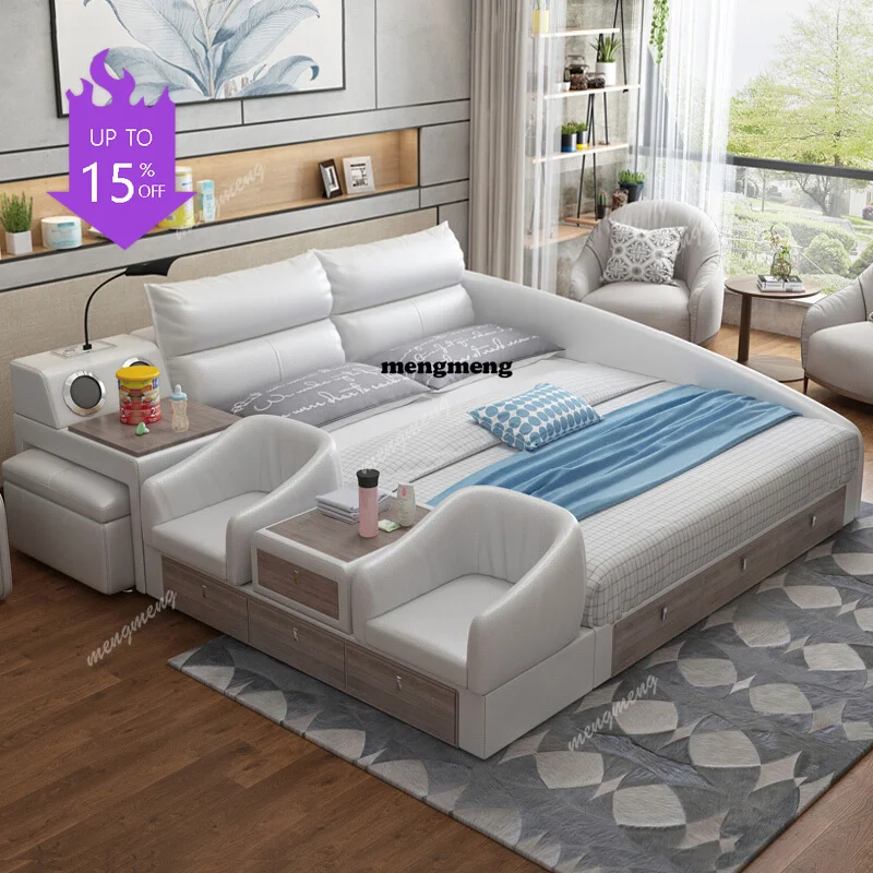 

Многофункциональные кровати размера «King-size» класса люкс в скандинавском стиле, умные детские кровати-трансформеры с местом для хранения, мебель для спальни