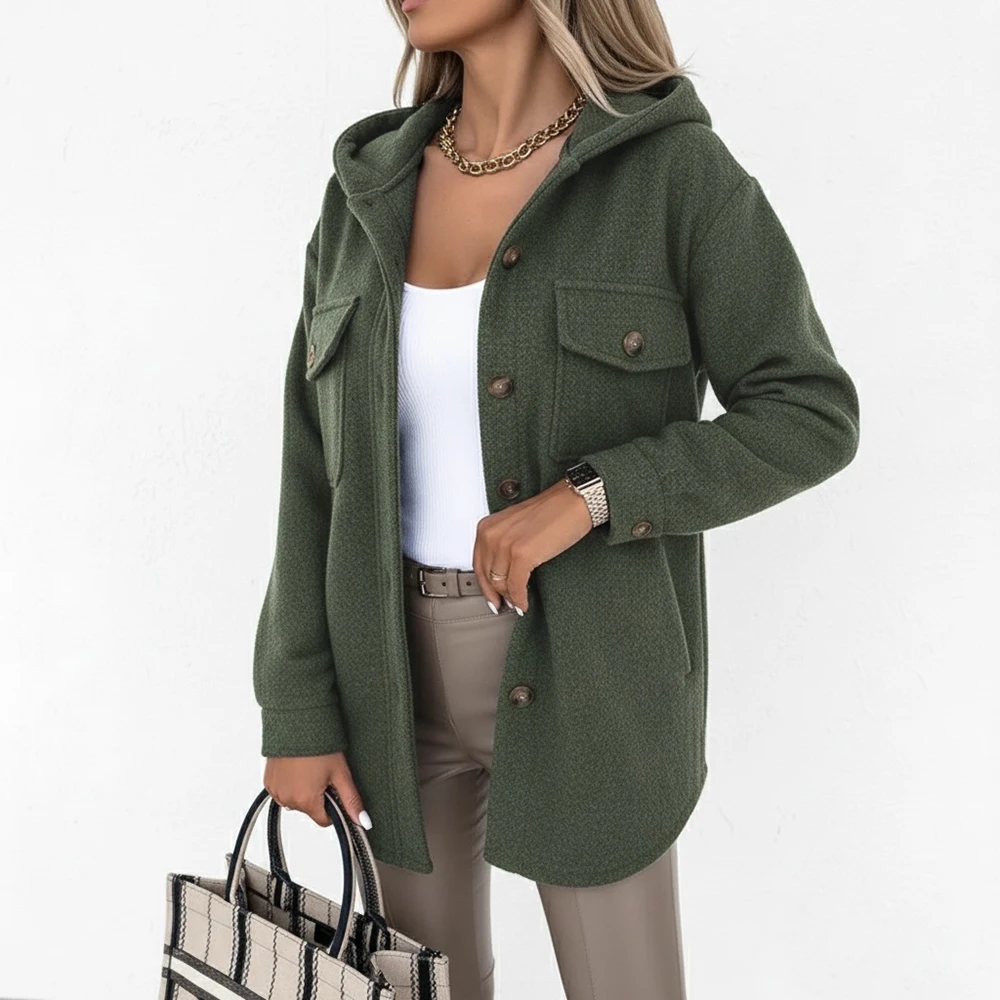 Jumpsuit Leher Bulat Kasual Musim Gugur Musim Dingin Pakaian Gaya Celana Panjang Pas Nyaman Fashion Wanita