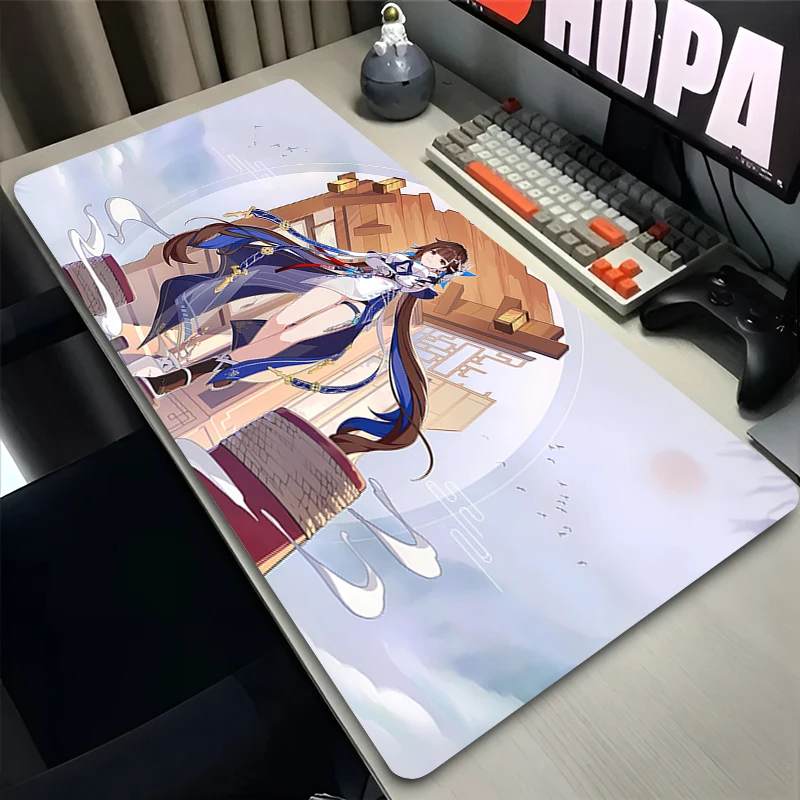 Alfombrilla de ratón antideslizante para oficina, accesorios para juegos de PC, alfombrilla para teclado de Anime h-honkai Impact 3, alfombrilla para ratón con estampado HD, alfombrilla para ratón de escritorio para ordenador portátil