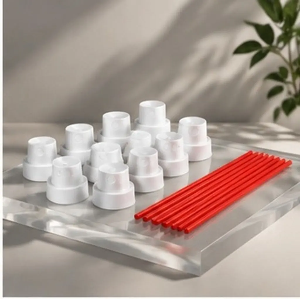 30Pcs Plastic Aerosol Nozzle Cap Versatile Spray Can Nozzle Dual Function Button Spray Head for Precise Even Mist Painting